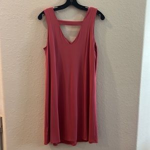 Womens size M, Cupio pulloverdress. Dark coral
